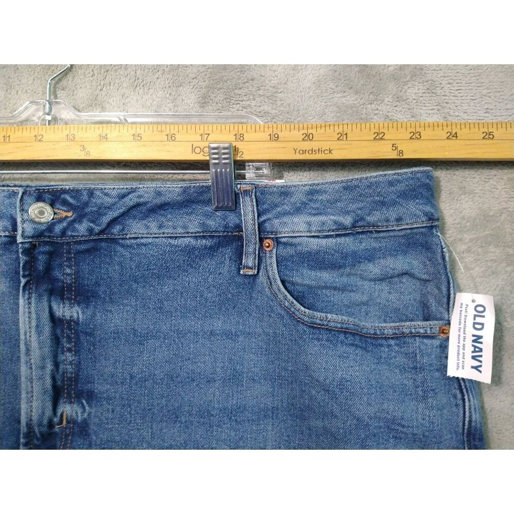 Old Navy Jeans Women 26 Blue Denim Curvy OG Straight High Rise Ankle Stretch - Picture 3 of 11